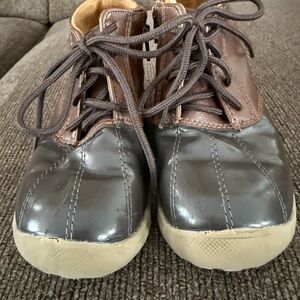 Children's Brown and Gray Waterproof Boots